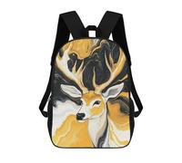 sinyumoney Mochilas De 17 Pulgadas Abstract Deer Painting Art-3 Mochila Escolar Infantil Impresa En 3D Para Niños De Primaria Y Secundaria