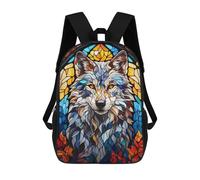 sinyumoney Mochilas De 17 Pulgadas Abstract Wolf Mochila Escolar Infantil Impresa En 3D Para Niños De Primaria Y Secundaria