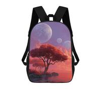 sinyumoney Mochilas De 17 Pulgadas Alien Planet with Red Trees Mochila Escolar Infantil Impresa En 3D Para Niños De Primaria Y Secundaria