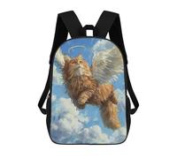 sinyumoney Mochilas De 17 Pulgadas Angel Cat in Heaven Mochila Escolar Infantil Impresa En 3D Para Niños De Primaria Y Secundaria