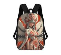 sinyumoney Mochilas De 17 Pulgadas Anime Girl with Wings Gaming Mochila Escolar Para Niños, Impresa En 3D Para Niños De Primaria Y Secundaria.