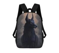 sinyumoney Mochilas De 17 Pulgadas Anubis Gothic Art Mochila Escolar Infantil Impresa En 3D Para Niños De Primaria Y Secundaria
