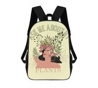sinyumoney Mochilas De 17 Pulgadas Ask Me About My Plants Mochila Escolar Para Niños, Impresa En 3D Para Niños De Primaria Y Secundaria.