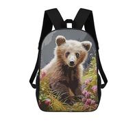 sinyumoney Mochilas De 17 Pulgadas Baby Bears Vintage Mochila Escolar Para Niños, Impresa En 3D Para Niños De Primaria Y Secundaria.