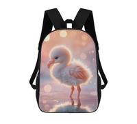 sinyumoney Mochilas De 17 Pulgadas Baby Flamingo Sunset Mochila Escolar Para Niños, Impresa En 3D Para Niños De Primaria Y Secundaria.