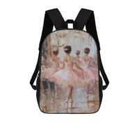 sinyumoney Mochilas De 17 Pulgadas Ballerina Painting Artwork Mochila Escolar Infantil Impresa En 3D Para Niños De Primaria Y Secundaria