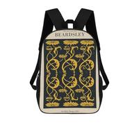 sinyumoney Mochilas De 17 Pulgadas Beardsley Art Nouveau Floral Pattern Mochila Escolar Para Niños, Impresa En 3D Para Niños De Primaria Y Secundaria.