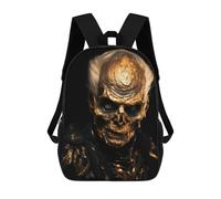 sinyumoney Mochilas De 17 Pulgadas Black And Gold Old Man Mochila Escolar Para Niños, Impresa En 3D Para Niños De Primaria Y Secundaria.