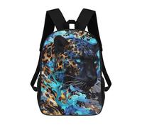 sinyumoney Mochilas De 17 Pulgadas Black Panther Bloom Mochila Escolar Para Niños, Impresa En 3D Para Niños De Primaria Y Secundaria.