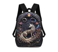 sinyumoney Mochilas De 17 Pulgadas Celestial Steampunk Fox Mochila Escolar Infantil Impresa En 3D Para Niños De Primaria Y Secundaria