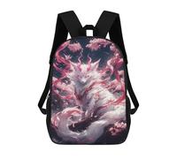 sinyumoney Mochilas De 17 Pulgadas Cherry Blossom Fox Spirit Artwork Mochila Escolar Infantil Impresa En 3D Para Niños De Primaria Y Secundaria