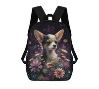 sinyumoney Mochilas De 17 Pulgadas Chihuahua in Starry Garden Mochila Escolar Para Niños, Impresa En 3D Para Niños De Primaria Y Secundaria.