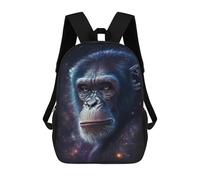sinyumoney Mochilas De 17 Pulgadas Chimpanzee Portrait Art Print Mochila Escolar Para Niños, Impresa En 3D Para Niños De Primaria Y Secundaria.