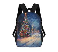 sinyumoney Mochilas De 17 Pulgadas Christmas Tree Lights Night Mochila Escolar Infantil Impresa En 3D Para Niños De Primaria Y Secundaria