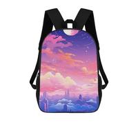 sinyumoney Mochilas De 17 Pulgadas City Skyline Sunset Mochila Escolar Para Niños, Impresa En 3D Para Niños De Primaria Y Secundaria.
