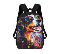 sinyumoney Mochilas De 17 Pulgadas Colorful Abstract Dog Art Print-4 Mochila Escolar Infantil Impresa En 3D Para Niños De Primaria Y Secundaria