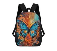 sinyumoney Mochilas De 17 Pulgadas Colorful Butterfly Art Print-2 Mochila Escolar Infantil Impresa En 3D Para Niños De Primaria Y Secundaria