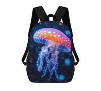 sinyumoney Mochilas De 17 Pulgadas Colorful Jellyfish in Dark Water Mochila Escolar Infantil Impresa En 3D Para Niños De Primaria Y Secundaria