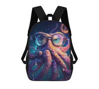 sinyumoney Mochilas De 17 Pulgadas Colorful Octopus Art Print-5 Mochila Escolar Para Niños, Impresa En 3D Para Niños De Primaria Y Secundaria.