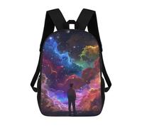 sinyumoney Mochilas De 17 Pulgadas Colorful Sky Dreamscape Mochila Escolar Infantil Impresa En 3D Para Niños De Primaria Y Secundaria