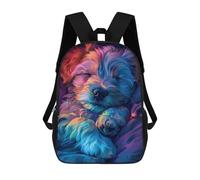 sinyumoney Mochilas De 17 Pulgadas Colorful Sleeping Dogs Mochila Escolar Para Niños, Impresa En 3D Para Niños De Primaria Y Secundaria.