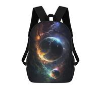 sinyumoney Mochilas De 17 Pulgadas Colors of The Galaxy Mochila Escolar Para Niños, Impresa En 3D Para Niños De Primaria Y Secundaria.