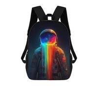 sinyumoney Mochilas De 17 Pulgadas Cosmic Astronaut Art Print Mochila Escolar Para Niños, Impresa En 3D Para Niños De Primaria Y Secundaria.