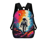 sinyumoney Mochilas De 17 Pulgadas Cosmic Astronaut Journey Mochila Escolar Infantil Impresa En 3D Para Niños De Primaria Y Secundaria