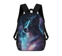 sinyumoney Mochilas De 17 Pulgadas Cosmic Canine Aurora Mochila Escolar Infantil Impresa En 3D Para Niños De Primaria Y Secundaria