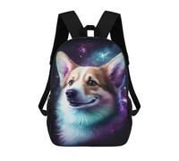 sinyumoney Mochilas De 17 Pulgadas Cosmic Corgi Canvas Print-3 Mochila Escolar Infantil Impresa En 3D Para Niños De Primaria Y Secundaria