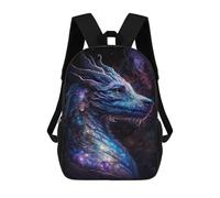 sinyumoney Mochilas De 17 Pulgadas Cosmic Dragon Artwork-1 Mochila Escolar Para Niños, Impresa En 3D Para Niños De Primaria Y Secundaria.
