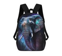 sinyumoney Mochilas De 17 Pulgadas Cosmic Elephant Art Print-3 Mochila Escolar Infantil Impresa En 3D Para Niños De Primaria Y Secundaria