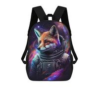 sinyumoney Mochilas De 17 Pulgadas Cosmic Fox Astronaut Art Print-4 Mochila Escolar Infantil Impresa En 3D Para Niños De Primaria Y Secundaria