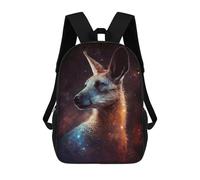 sinyumoney Mochilas De 17 Pulgadas Cosmic Kangaroo Portrait-4 Mochila Escolar Para Niños, Impresa En 3D Para Niños De Primaria Y Secundaria.