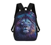 sinyumoney Mochilas De 17 Pulgadas Cosmic Lion Art Print-1 Mochila Escolar Infantil Impresa En 3D Para Niños De Primaria Y Secundaria