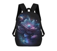 sinyumoney Mochilas De 17 Pulgadas Cosmic Lotus Bloom-4 Mochila Escolar Para Niños, Impresa En 3D Para Niños De Primaria Y Secundaria.