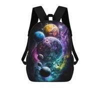 sinyumoney Mochilas De 17 Pulgadas Cosmic Planets Painting Mochila Escolar Para Niños, Impresa En 3D Para Niños De Primaria Y Secundaria.