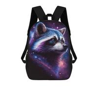 sinyumoney Mochilas De 17 Pulgadas Cosmic Raccoon Art Print-14 Mochila Escolar Para Niños, Impresa En 3D Para Niños De Primaria Y Secundaria.