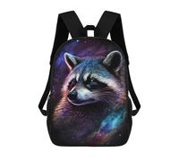 sinyumoney Mochilas De 17 Pulgadas Cosmic Raccoon Art Print-27 Mochila Escolar Infantil Impresa En 3D Para Niños De Primaria Y Secundaria