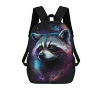 sinyumoney Mochilas De 17 Pulgadas Cosmic Raccoon Art Print-9 Mochila Escolar Para Niños, Impresa En 3D Para Niños De Primaria Y Secundaria.