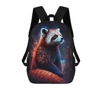 sinyumoney Mochilas De 17 Pulgadas Cosmic Red Panda Art Print-9 Mochila Escolar Infantil Impresa En 3D Para Niños De Primaria Y Secundaria