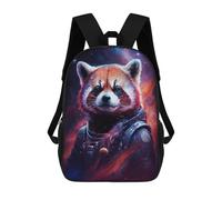 sinyumoney Mochilas De 17 Pulgadas Cosmic Red Panda Explorer Mochila Escolar Para Niños, Impresa En 3D Para Niños De Primaria Y Secundaria.