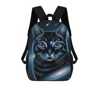 sinyumoney Mochilas De 17 Pulgadas Cosmic Space Cat Mochila Escolar Infantil Impresa En 3D Para Niños De Primaria Y Secundaria