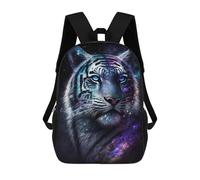 sinyumoney Mochilas De 17 Pulgadas Cosmic Tiger Portrait-12 Mochila Escolar Para Niños, Impresa En 3D Para Niños De Primaria Y Secundaria.