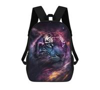 sinyumoney Mochilas De 17 Pulgadas Cosmic Tiger Portrait-24 Mochila Escolar Infantil Impresa En 3D Para Niños De Primaria Y Secundaria