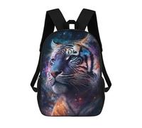 sinyumoney Mochilas De 17 Pulgadas Cosmic Tiger Portrait-26 Mochila Escolar Infantil Impresa En 3D Para Niños De Primaria Y Secundaria