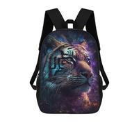sinyumoney Mochilas De 17 Pulgadas Cosmic Tiger Portrait Artwork-1 Mochila Escolar Infantil Impresa En 3D Para Niños De Primaria Y Secundaria