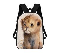 sinyumoney Mochilas De 17 Pulgadas Cute Baby Lion Painting Mochila Escolar Infantil Impresa En 3D Para Niños De Primaria Y Secundaria
