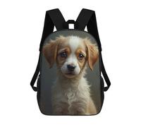 sinyumoney Mochilas De 17 Pulgadas Cute Puppy Portrait Mochila Escolar Para Niños, Impresa En 3D Para Niños De Primaria Y Secundaria.