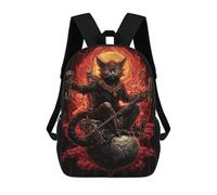 sinyumoney Mochilas De 17 Pulgadas Dark Cat Magic Artwork Mochila Escolar Infantil Impresa En 3D Para Niños De Primaria Y Secundaria
